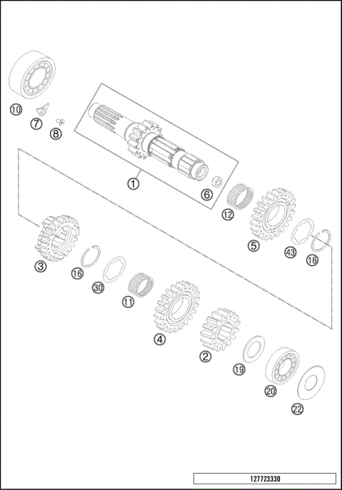 TRANSMISSION I - MAIN SHAFT