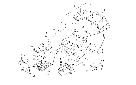 REAR BODY, RACK, AND TAILLIGHT ASSEMBLY [100371]