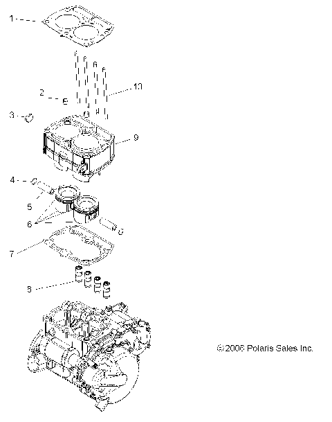 ENGINE, PISTON and CYLINDER - R10TH76/TY76 ALL OPTIONS (49RGRPISTON077006X6)