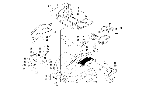 FRONT RACK, BODY PANEL, AND HEADLIGHT ASSEMBLIES [96455]