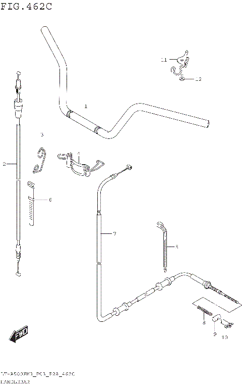 HANDLEBAR (LT-A500XPM3 P33)