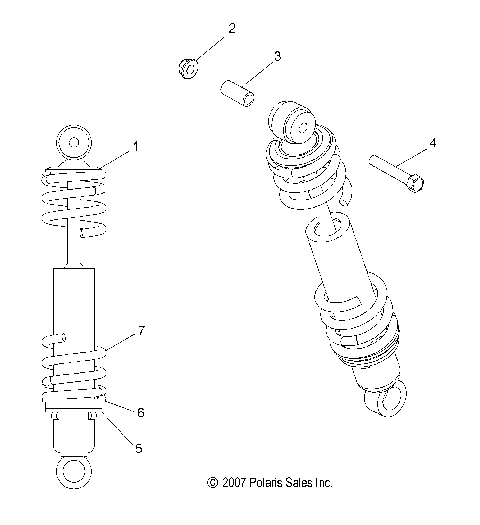 SUSPENSION, SHOCK, FRONT TRACK (7043207)(LX) - S08PD7FS (49SNOWSHOCKFRONT7043207)