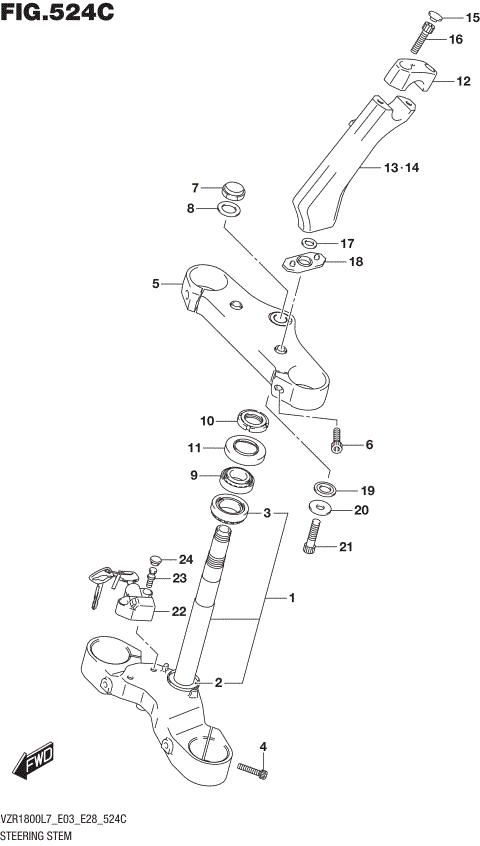 STEERING STEM (VZR1800BZL7 E28)