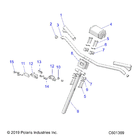 STEERING, UPPER and HANDLEBAR ASM. - S21EEC6PS ALL OPTIONS (C601369)