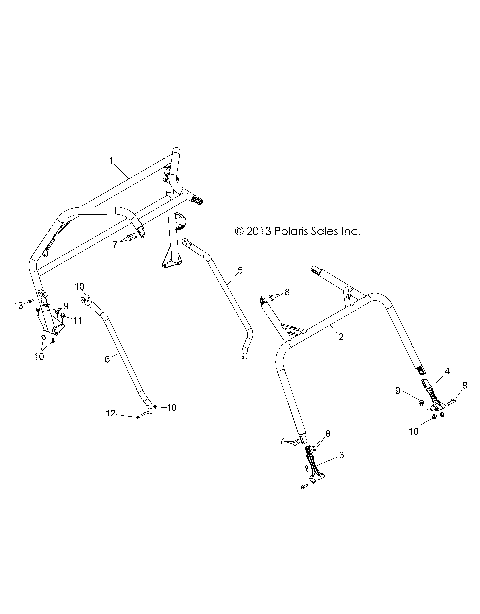 CHASSIS, CAB FRAME and SIDE BARS - Z14VH76AC/AD/EAI/EAK/EAJ/EA;/EAW (49RGRCAB14RZR800)