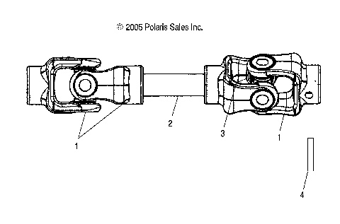 DRIVE TRAIN, REAR PROP SHAFT (Built 8/22/07 and Before) - A08MN76AF/AL/AQ/AS/AX (49ATVSHAFTPROPRR08SP800)
