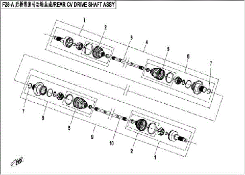 REAR CV DRIVE SHAFT ASSY (SPS)