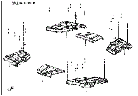 RACK COVER (THREE BOXES)
