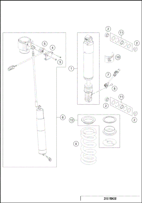 SHOCK ABSORBER DISASSEMBLED
