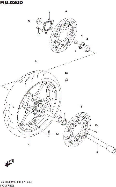 FRONT WHEEL (GSX-R1000RZA)