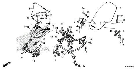 WINDSCREEN@FRONT GARNISH
