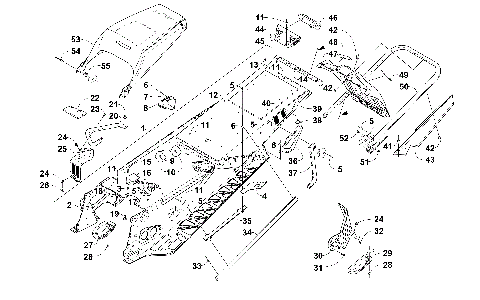 TUNNEL, REAR BUMPER, AND SNOWFLAP ASSEMBLY [102045]