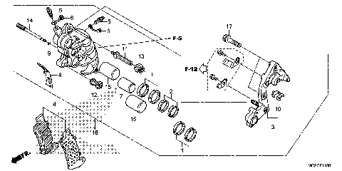 RIGHT FRONT BRAKE CALIPER