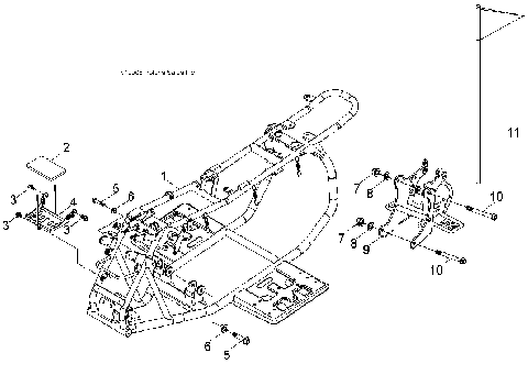 FRAME BODY/SWING ARM - A07KA05CA/CB/CD (49ATVFRAME07PRED50)