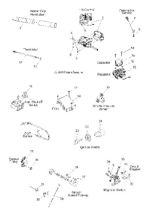 ELECTRICAL, SWITCHES, SENSORS and COMPONENTS - S11PK6HSA/HSL/HEA/PM6HSA/HSL (49SNOWELECT11600RMK)