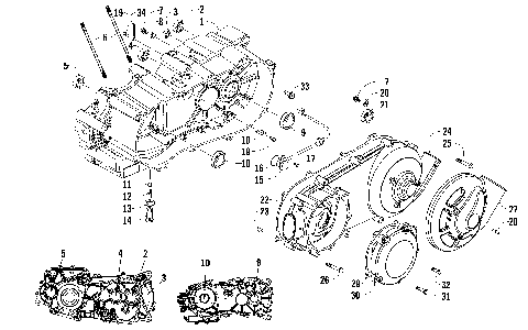 LEFT CRANKCASE AND COVER ASSEMBLY [90411]