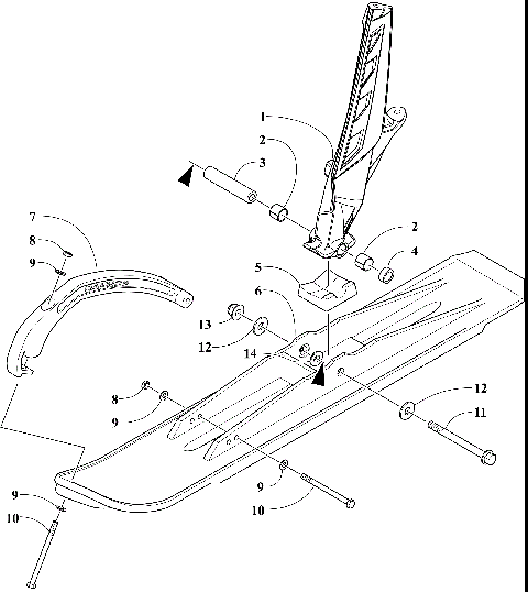 SKI AND SPINDLE ASSEMBLY [107467]