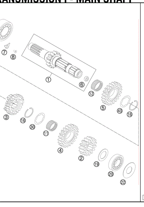 TRANSMISSION I - MAINSHAFT 