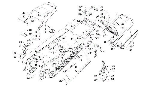 TUNNEL, REAR BUMPER, AND SNOWFLAP ASSEMBLY [101366]