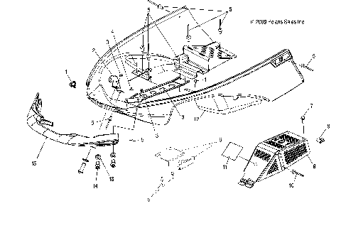 BODY, FRONT BUMPER and NOSEPAN - S23WAA1ASA/1AEA (49SNOWBUMPER11120)