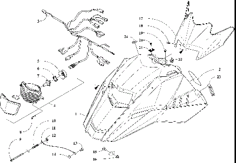 HOOD, HEADLIGHT, AND WINDSHIELD ASSEMBLY [107428]
