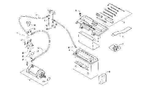 BATTERY AND STARTER ASSEMBLY [301970]