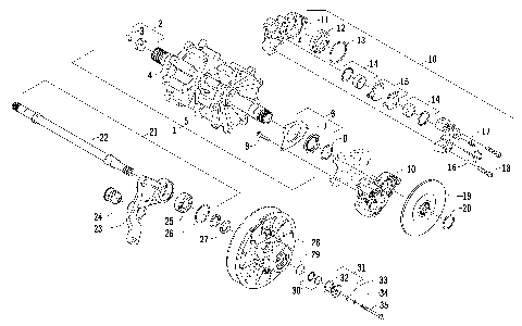DRIVE TRAIN SHAFTS AND BRAKE ASSEMBLIES [98685]