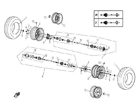 REAR WHEEL ASSY