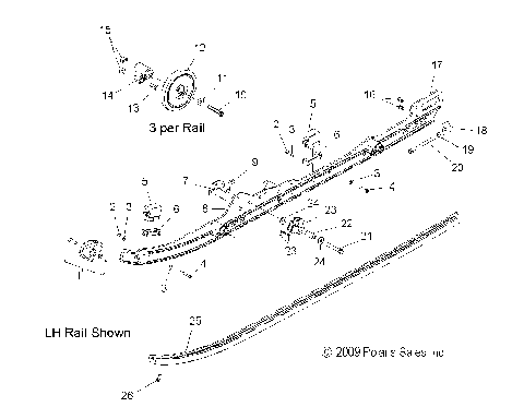 SUSPENSION, RAIL MOUNTING - S10NJ5BSA/BSL (49SNOWSUSPRAIL10TRAIL)