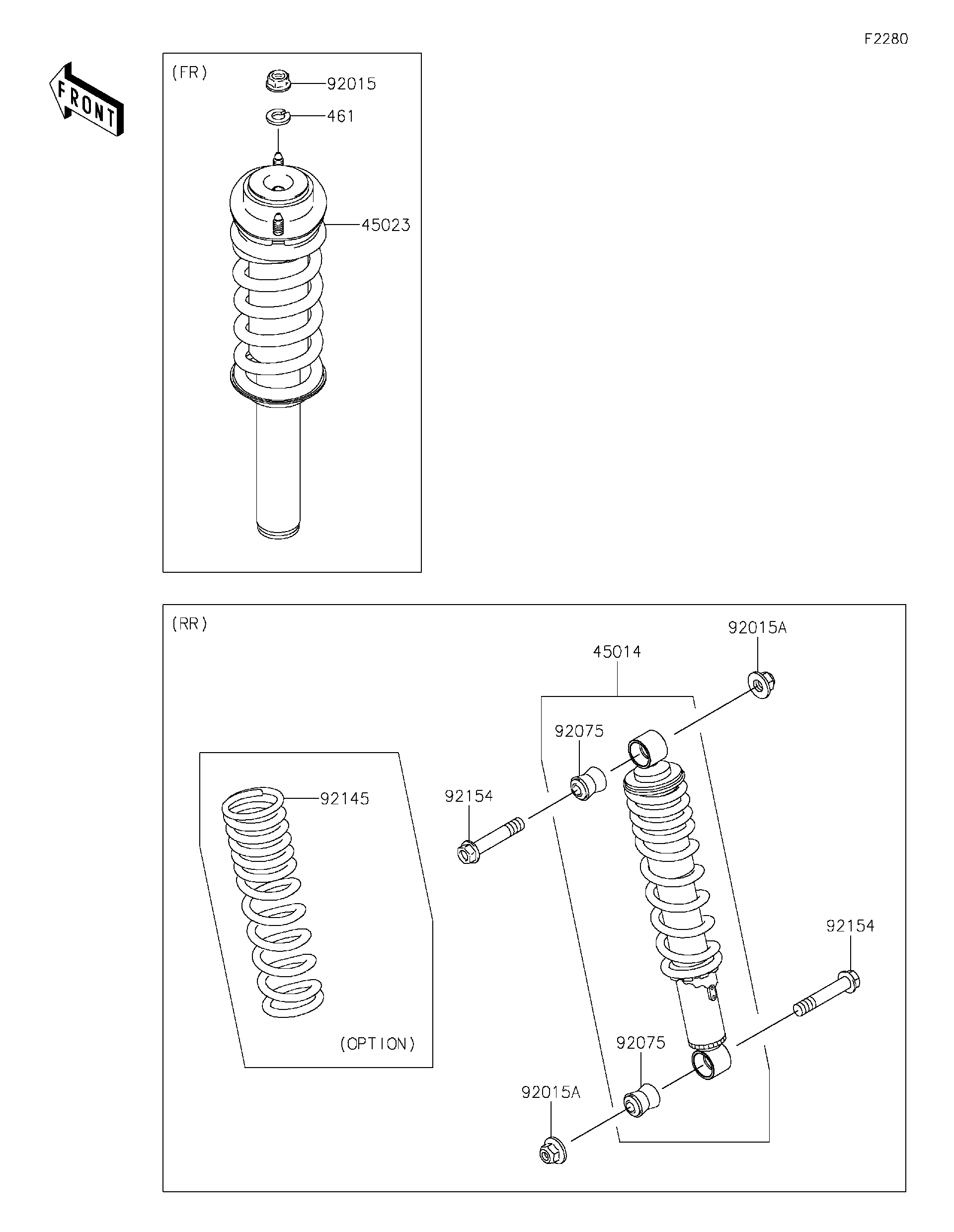 その他 mxx4_ 2019 Kawasaki Mule SX 4X4 XC LE FI Shock Absorber(s) Utility