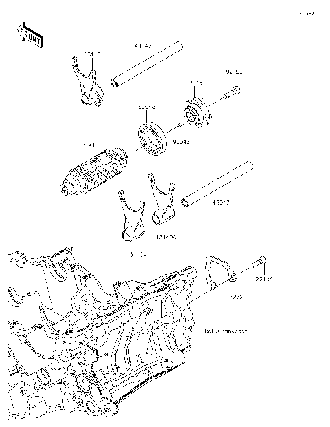 Gear Change Drum/Shift Fork(s)
