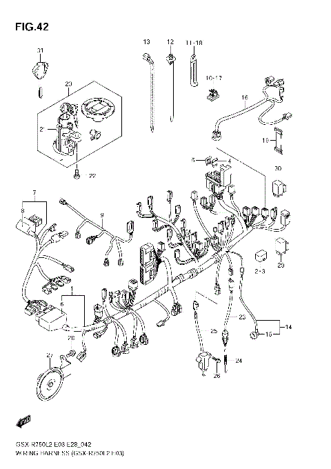 WIRING HARNESS (GSX-R750 L2 E03)