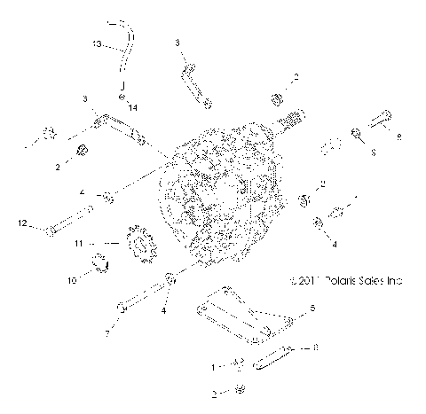 DRIVE TRAIN, MAIN GEARCASE MOUNTING - A13NA32FA (49ATVTRANMTG12TBI)