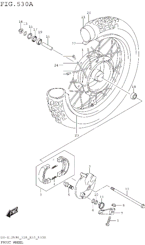 FRONT WHEEL (DR-Z125)