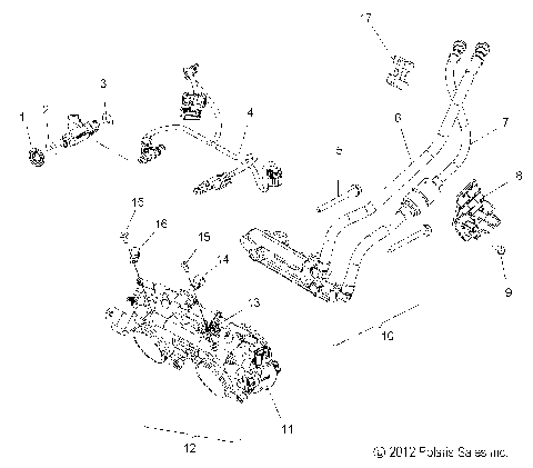 FUEL SYSTEM, RAIL, LINES and THROTTLE BODY - S13BA8/BC8/BD8/BS8 (49SNOWFUELLINE13800)