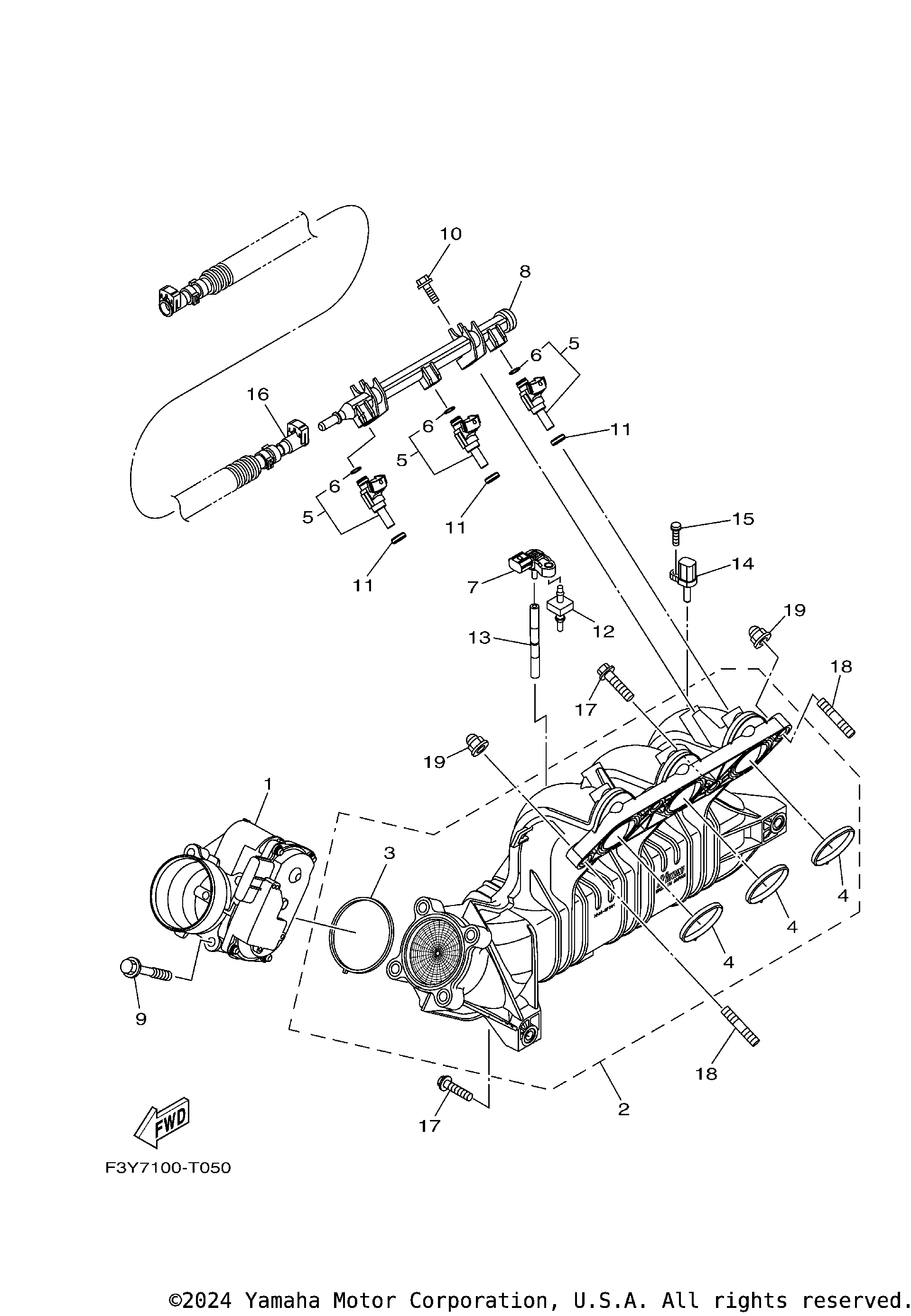 2025 Yamaha VX (VX1050FB) INTAKE Watercraft Parts Finder Diagrams