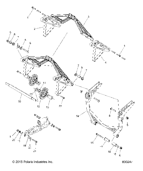 SUSPENSION, CRANK ASM., REAR - S17DCL6PSA/PEL (600247)