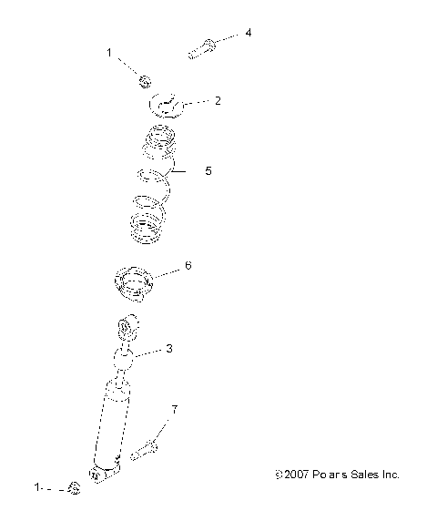 SUSPENSION, REAR SHOCK - A13NA32FA (49ATVSHOCKRR7042319)