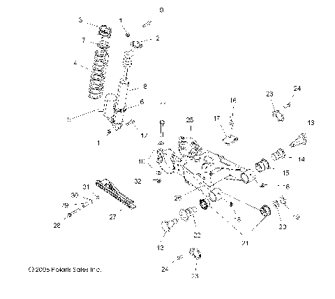 SUSPENSION, REAR - A07BA50FA (49ATVSWINGARM07SCRMIN)
