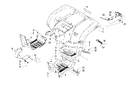 REAR BODY PANEL AND FOOTWELL ASSEMBLIES [100302]