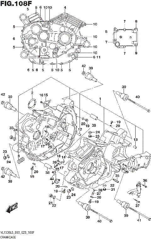 CRANKCASE (VL1500TL8 E28)