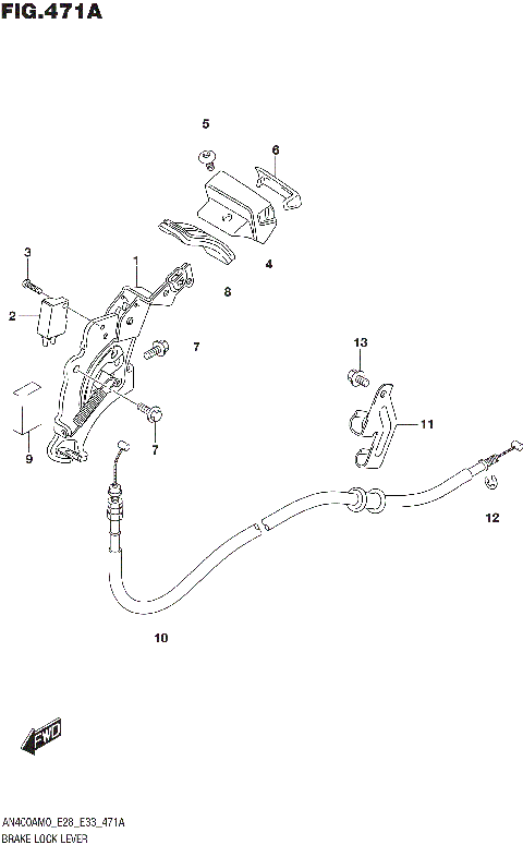 BRAKE LOCK LEVER