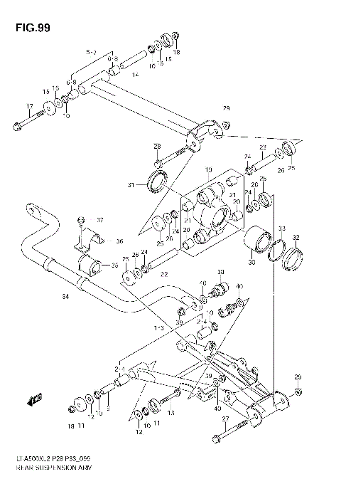 REAR SUSPENSION ARM (LT-A500XZ E33)