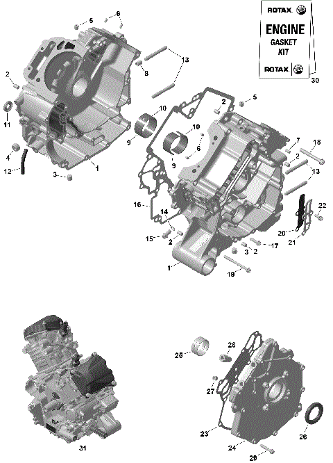 01- ROTAX - Crankcase