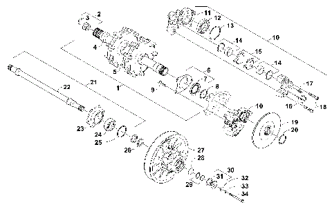 DRIVE TRAIN SHAFTS AND BRAKE ASSEMBLIES [97198]