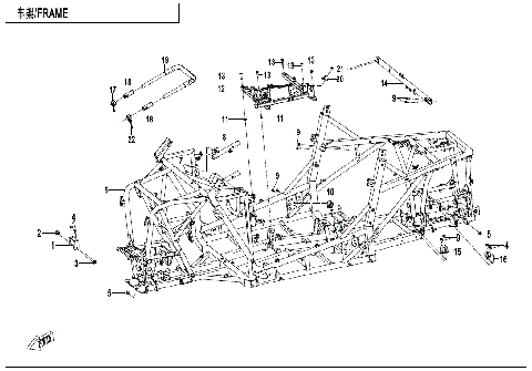 FRAME (FOR PARKING CABLE)