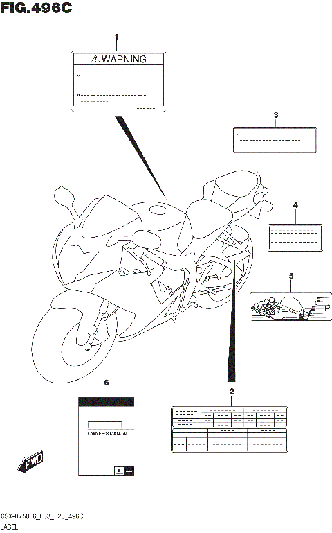 LABEL (GSX-R750L6 E33)