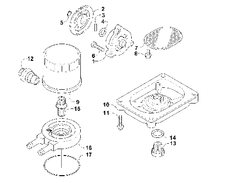 OIL FILTER/PUMP ASSEMBLY (ENGINE SERIAL NO. UP TO 0700A60445999) [91983]