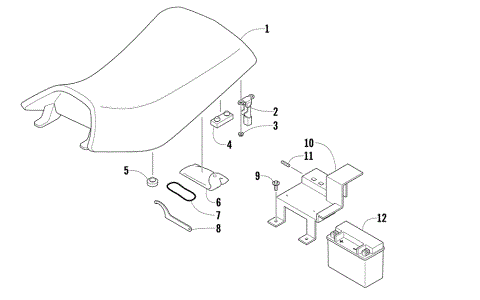SEAT, BATTERY, AND TOOL KIT ASSEMBLIES