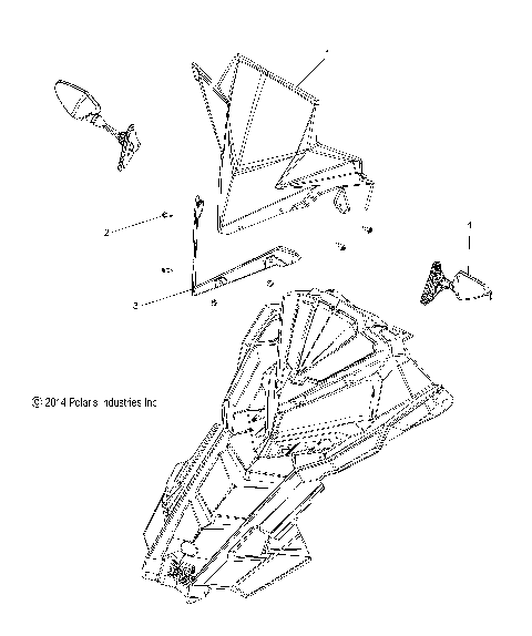 BODY, WINDSHIELD AND MIRRORS - S16DA8PSL/PEL (49SNOWWINDSHLD15ADV)